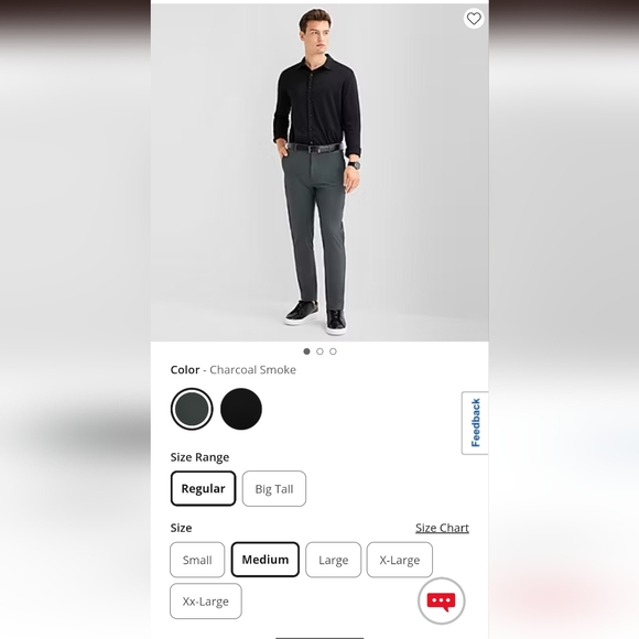 Stylus Men's Charcoal Gray Dress Pants Slim Fit Flat Front 32 X 30 Business - Picture 6 of 7